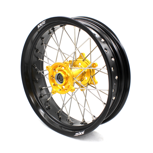 KKE 3.5/4.25 Street Supermoto Wheels Set Fit SUZUKI DRZ400/E/S DRZ400SM Gold Hub