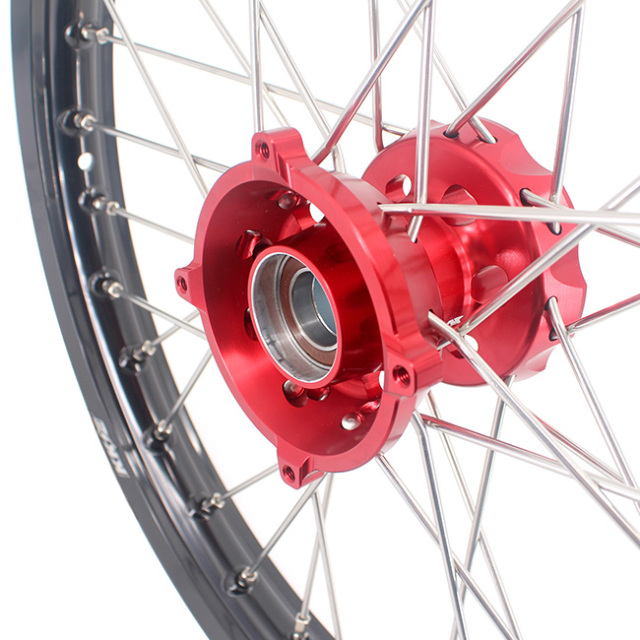 KKE 19/16 Racing Kid's Big Wheels Set Compatible with KTM85 SX 2003-2020 Red Hub