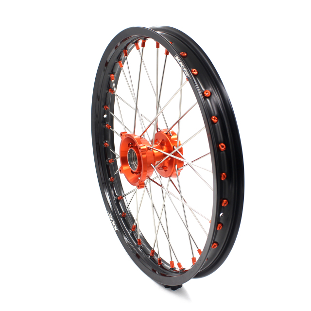 KKE 1.4*17"/1.6*14" Kid's Small Wheel Compatible with KTM85 SX  2003-2020 Orange Hub/Nipples