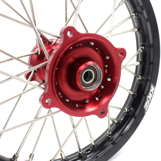 KKE 1.4*17/1.6*14 Dirtbike Kid's Wheels Rims Set Fit HONDA CR80R 1993-2002 CR85R 2003-2008 Red