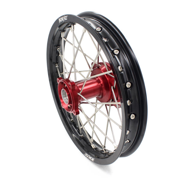 KKE 1.4*17/1.6*14 Dirtbike Kid's Wheels Rims Set Fit HONDA CR80R 1993-2002 CR85R 2003-2008 Red