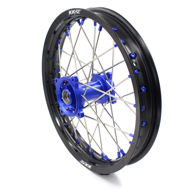 KKE 1.6*19"/1.85*16" Kid's Wheels Rim Set Fit YAMAHA YZ80 1990-2001 YZ85 2002-2018 Blue Nipple Mini Dirt Bike