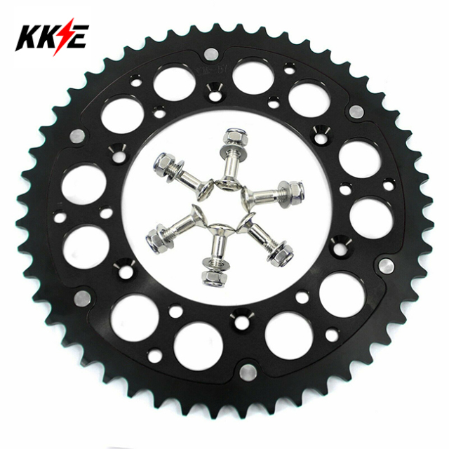 KKE Rear Hybrid 51T Black Sprocket for YAMAHA YZ125 YZ250 YZ450F WR400F WR426F WR450F