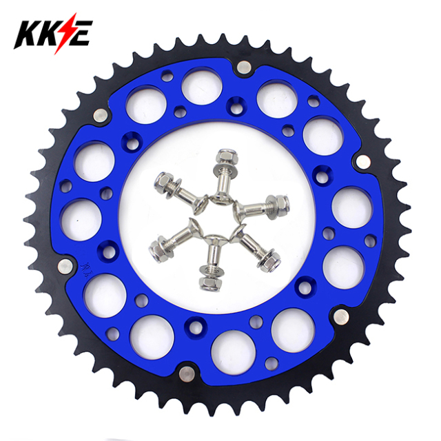 KKE Rear 48T-52T Blue Sprocket Fit YAMAHA WR250F/450F YZ125/250 YZ400F YZ426F YZ450F