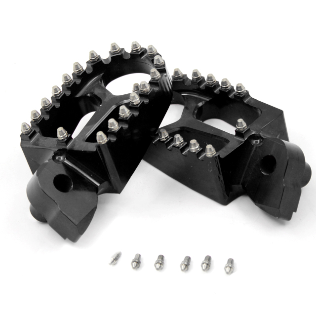 Black Footpegs Foot Rests Footrest Fit YAMAHA YZ85 125 250 WR250F WR450F YZ250F YZ450F