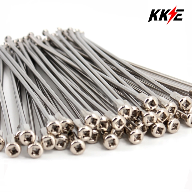 KKE 2.15*18&quot; Rear Silver Spoke Kit Fit YAMAHA YZ125/250 YZ250F/450F WR250F/450F With Silver nipple