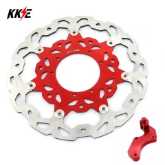 320mm Oversize Front Brake Disc + Red Bracket Adapter Fit HONDA CRF250R 450R CRF250X