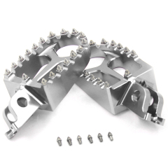 KKE Billet CNC Silver Footpegs Foot Rests Fit HONDA CR125 250 CRF250R 150R 250X 450X