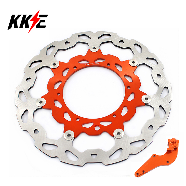 KKE 320MM Brake Disc and Adapter Bracket Fit Compatible with KTM New model 69mm orange