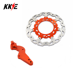 KKE 320MM Brake Disc Rotors and Adapter Bracket Compatible with KTM Old model 81MM Orange