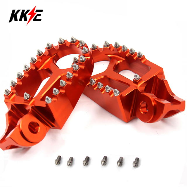 KKE Footpegs Footrest Compatible with KTM SX SXF 125 250 2016-2021 New model Orange