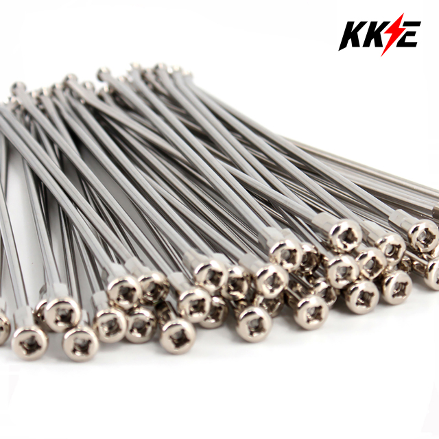 KKE 2.15*18'' OEM Size Rear Silver Spokes Kit Fit KTM SXF EXCF XCW XCF 125-530 With Silver Nipple