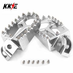 KKE Foot Peg Rest Footpegs Footrest Compatible with KTM XC-W SXF EXC-F Old model Silver