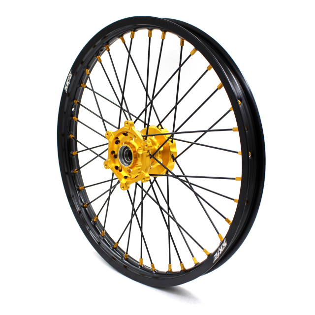 KKE 21/19 Dirt Bike MX Wheels Set With Gold Hub/Black Spoke Fit YAMAHA YZ125 YZ250 1999-2021 YZ250F YZ450F