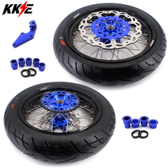 KKE 3.5*17/4.25*17 Supermoto Wheels Set With CST Tire Fit YAMAHA YZ125/250 1999-2024 YZ250F 2001-2024 YZ450F