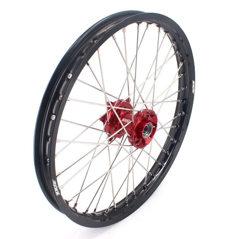 KKE 21/19 MX Wheels Rims Set Fit HONDA CRF250R 2004-2013 CRF450R 2002-2012 Red Hub