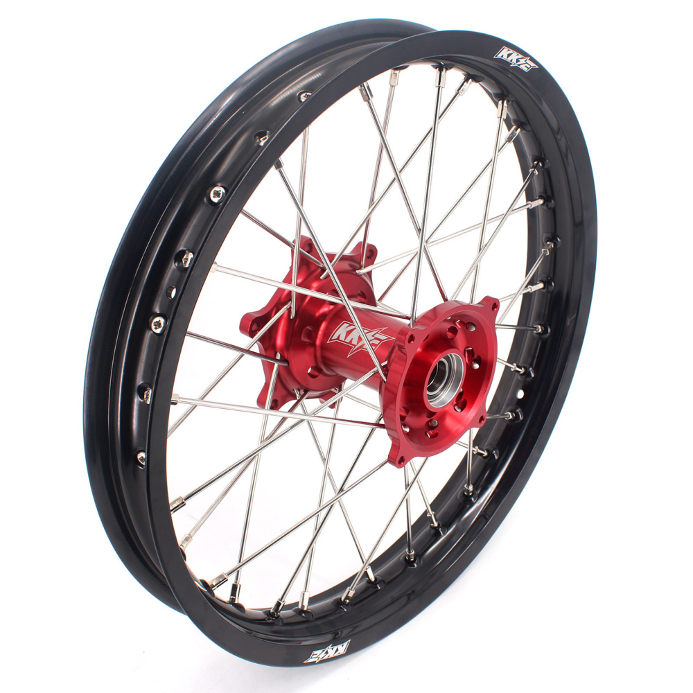 KKE 21/19 MX Wheels Rims Set Fit HONDA CRF250R 2004-2013 CRF450R 2002-2012 Red Hub
