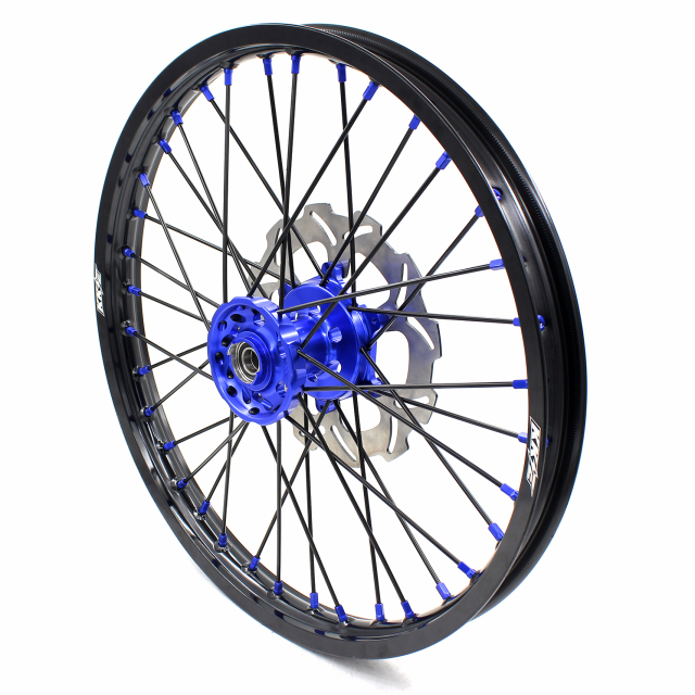 KKE 1.6*21/2.15*18 Dirtbike Enduro Wheels Set Fit SUZUKI DRZ400 DRZ400E DRZ400S Disc Blue Nipple Black Spoke