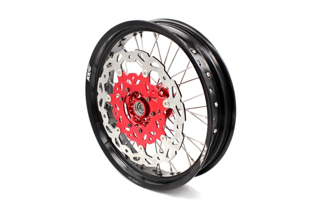 KKE 3.5/4.25*17 Supermoto Wheels Set Fit HONDA CRF250R 2014-2020 CRF450R Red Hub With Disc