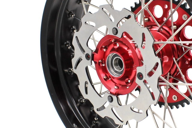 KKE 3.5/4.25*17 Supermoto Wheels Set Fit HONDA CRF250R 2014-2020 CRF450R Red Hub With Disc