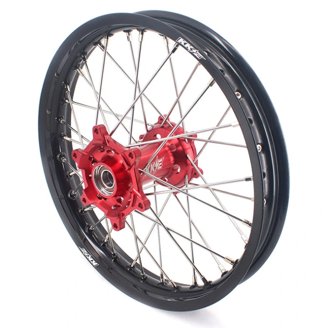 KKE 21/18 Or 21/19 Enduro Racing Wheels set Compatible with KTM EXC-F 125 2003-2022 Red Hub