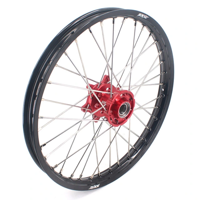 KKE 21/18 Or 21/19 Enduro Racing Wheels set Compatible with KTM EXC-F 125 2003-2022 Red Hub