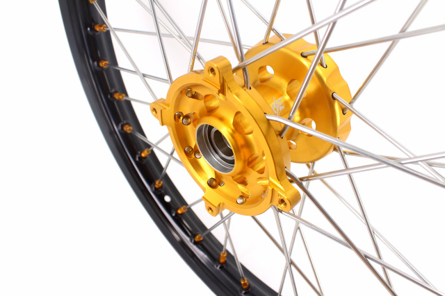 KKE 21/19 MX Off-road Wheels Rim Set Fit SUZUKI RMZ250 2007-2022 RMZ450 2005-2022 Gold Hub/Nipple