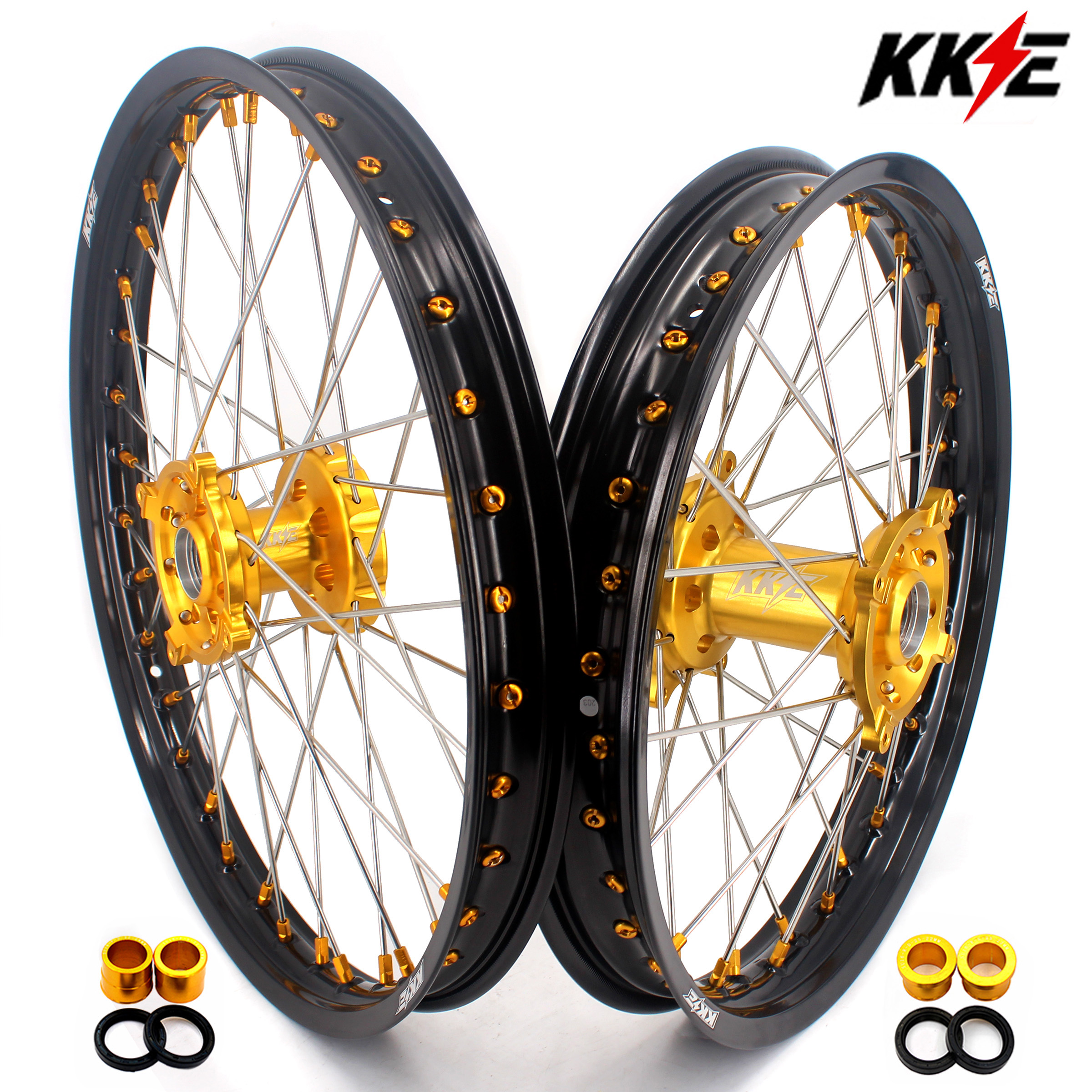 KKE 21/19 MX Offroad Motorcycle Wheels Rim Set Fit SUZUKI RMZ250 2007