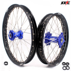 KKE 21/18 Enduro Wheels Rim Set Fit TM Bike 125cc-530cc 2015-2020 Blue Hub