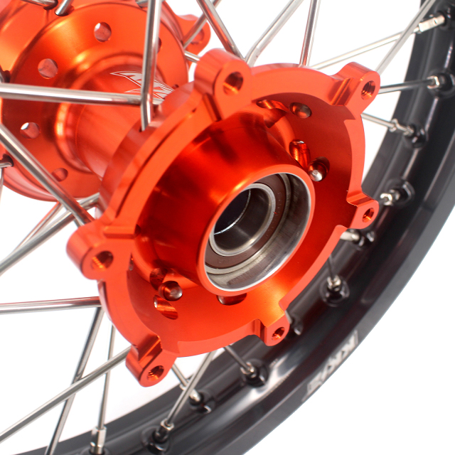 KKE 19/16 Kid's Big Wheel Set Compatible with KTM85 SX 2021-2022 Orange Hub