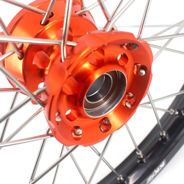 KKE 19/16 Kid's Big Wheel Set Compatible with KTM85 SX 2021-2022 Orange Hub