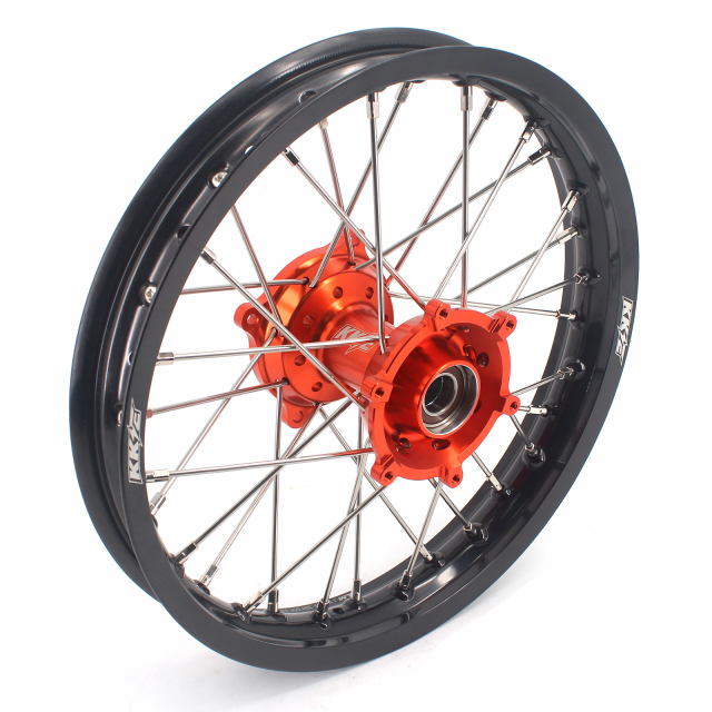 KKE 17/14 Kid's Big Wheel Set Compatible with KTM85 SX 2021-2022 Orange Hub