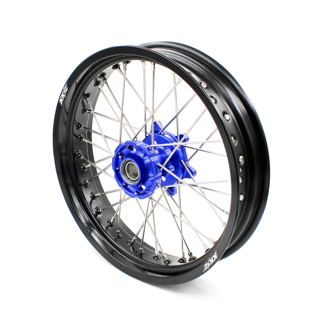 KKE 3.5*16.5"/5.0*17 Motorcycle Supermoto Wheels Compatible with KTM SXF EXC XCW 125 Blue Hub