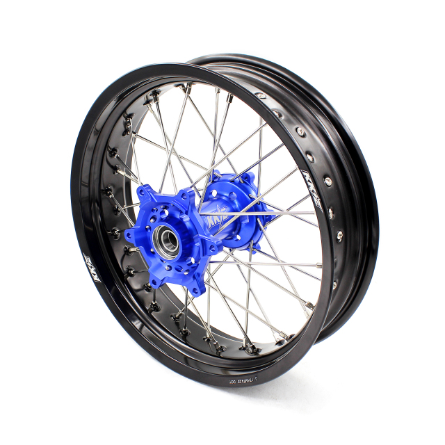 KKE 3.5*16.5"/5.0*17 Motorcycle Supermoto Wheels Compatible with KTM SXF EXC XCW 125 Blue Hub