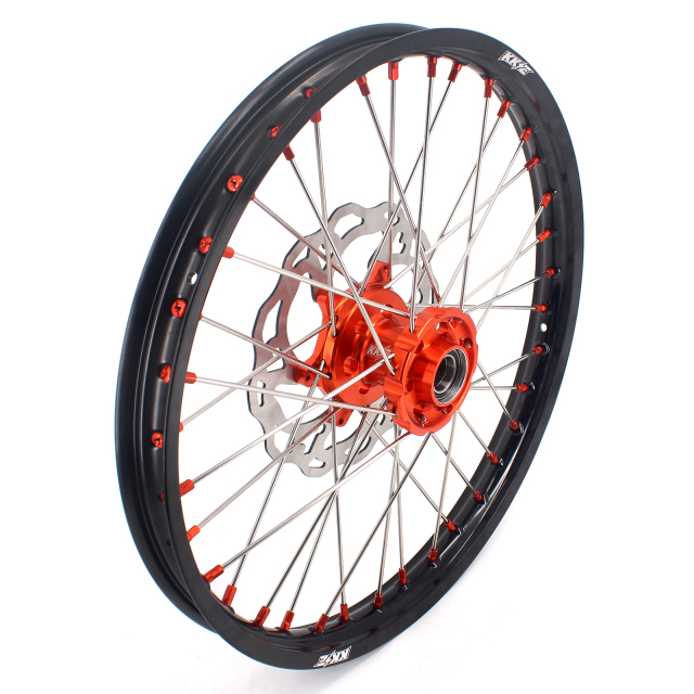 KKE 21/19 MX Off-road Wheels set Compatible with KTM XCF SXF 2003-2022 Orange Nipple