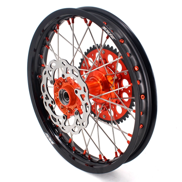 KKE 21/19 MX Off-road Casting Wheels set Compatible with KTM SXF XCW XCF 2003-2022 Orange Nipple