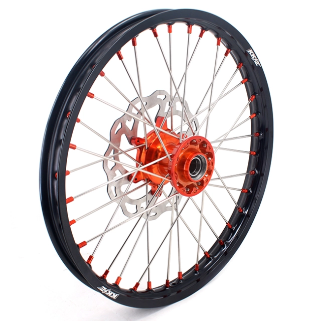 KKE 21/19 MX Off-road Casting Wheels set Compatible with KTM SXF XCW XCF 2003-2022 Orange Nipple