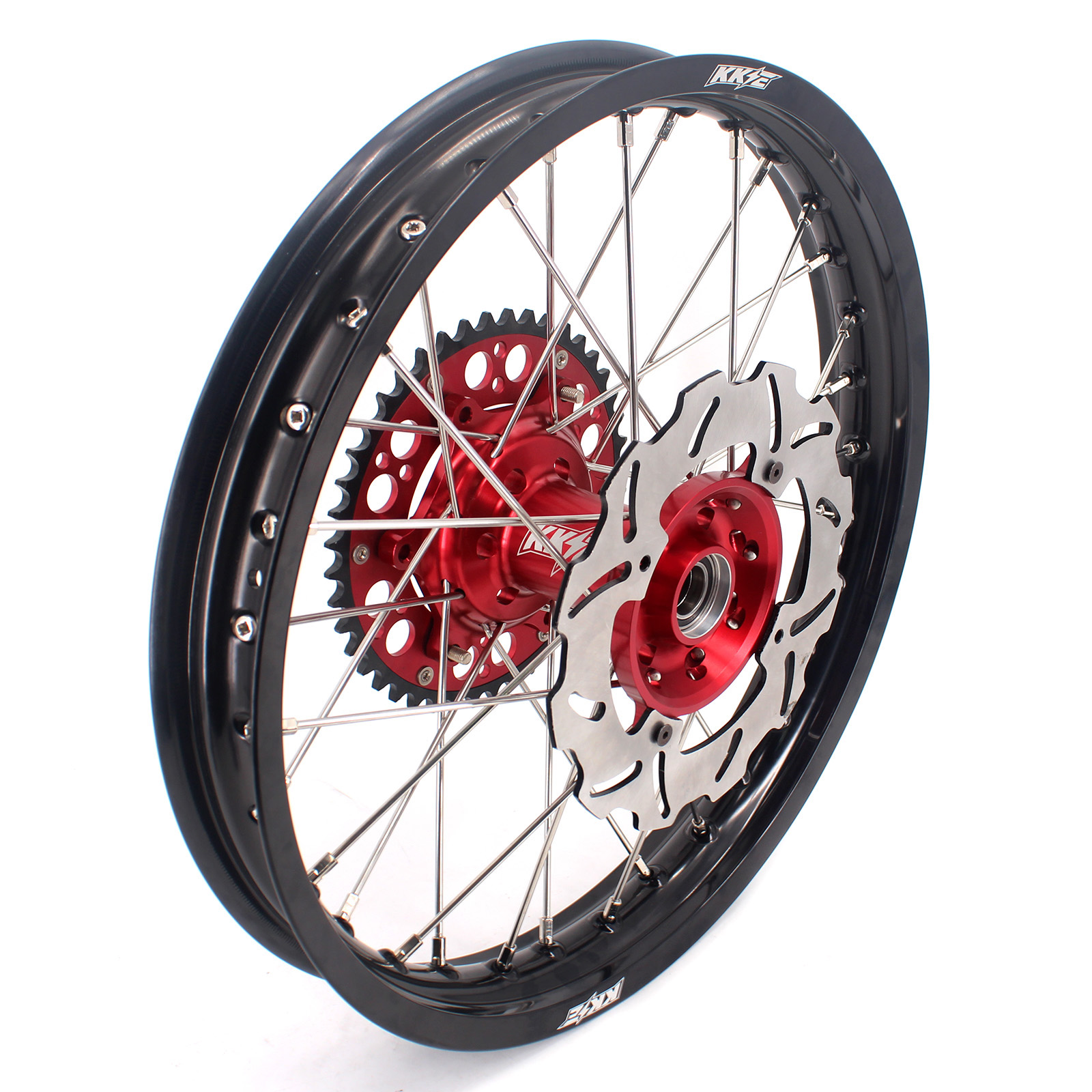 KKE 21/19 MX Wheels Rims Set Fit HONDA CRF250R 2004-2013 CRF450R 2002-2012 Red Hub