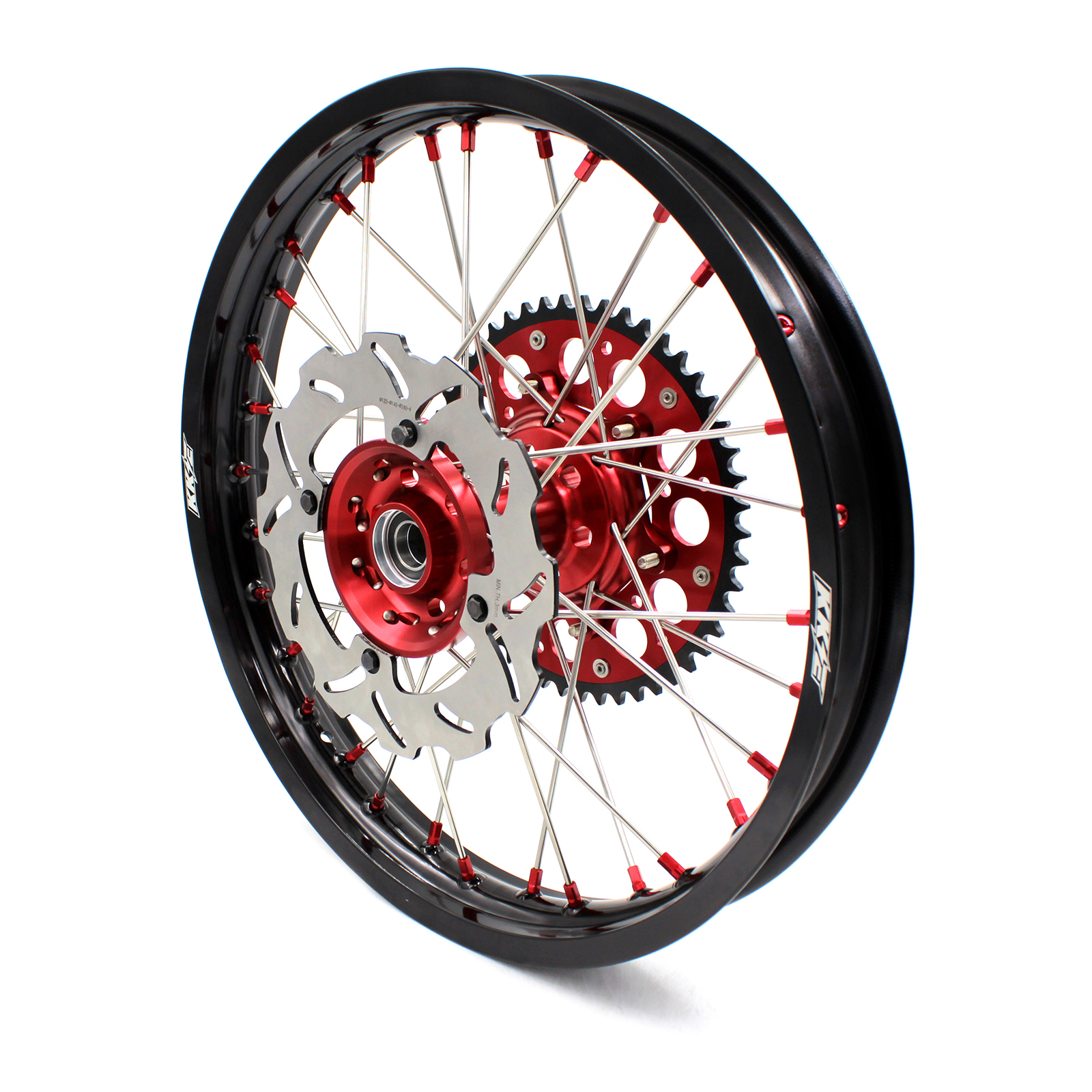 KKE 21/18 Enduro Wheels Rims Set Fit HONDA CRF250R 2004-2013 CRF450R 2002-2012  Red Nipple