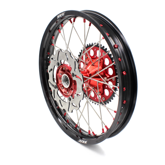 KKE 21/18 Enduro Casting Wheels Set Fit HONDA CRF250R 2004-2013 CRF450R 2002-2012 Red Nipple