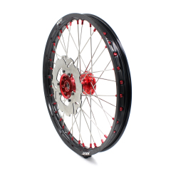 KKE 1.6*21/2.15*19 Fit HONDA CRF250R 2004-2013 CRF450R 2002-2012 Casting MX Wheels Rims Set Red Nipple