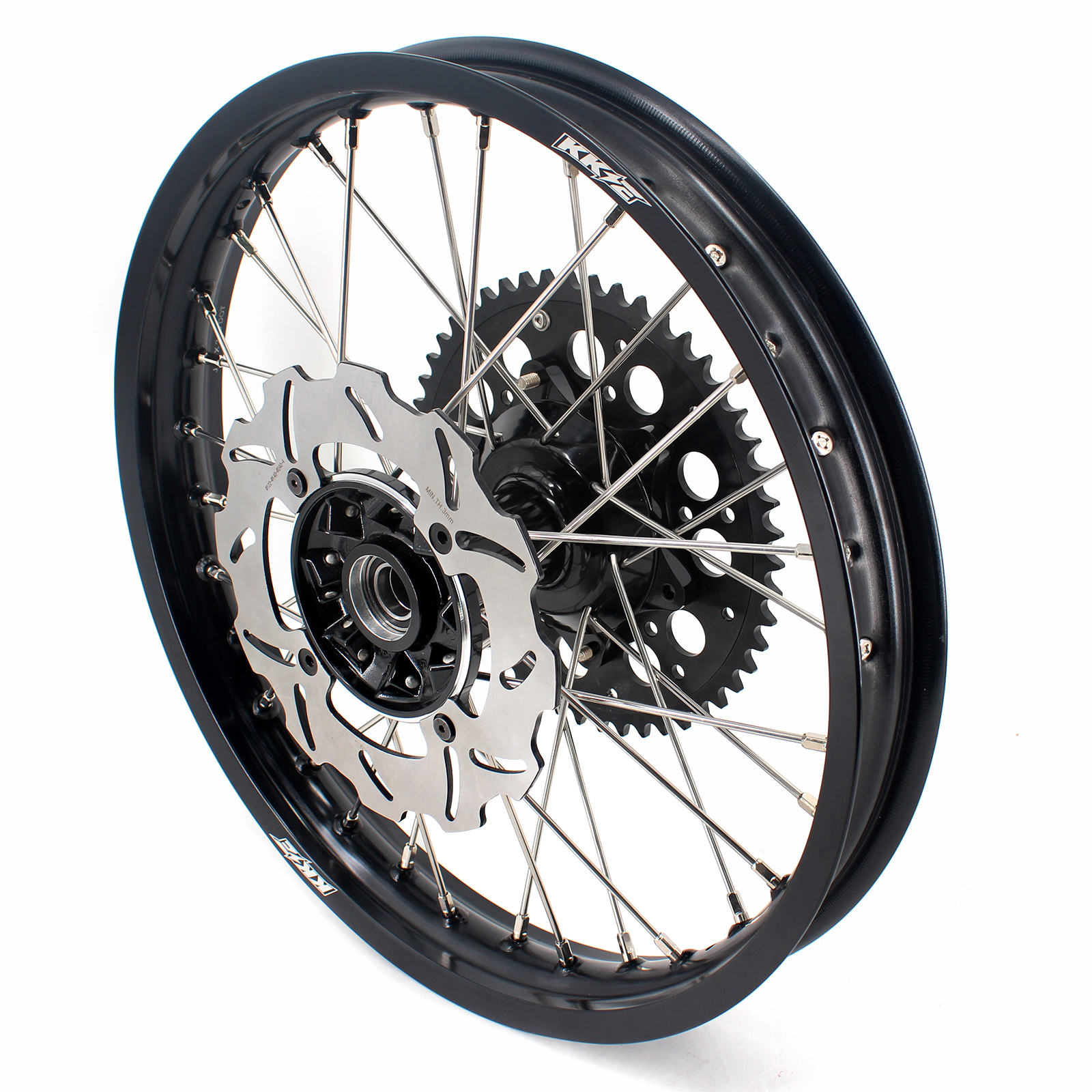 KKE 21/19 MX Motorcycle Wheels Rim Set Fit HONDA CRF250R 2014-2024 CRF450R 2013-2024 Black Casting Hub