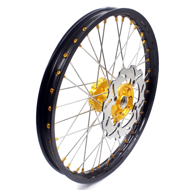 KKE 21/19 MX Off-road Wheels Rim Set Fit SUZUKI RMZ250 2007-2022 RMZ450 2005-2022 Gold Hub/Nipple