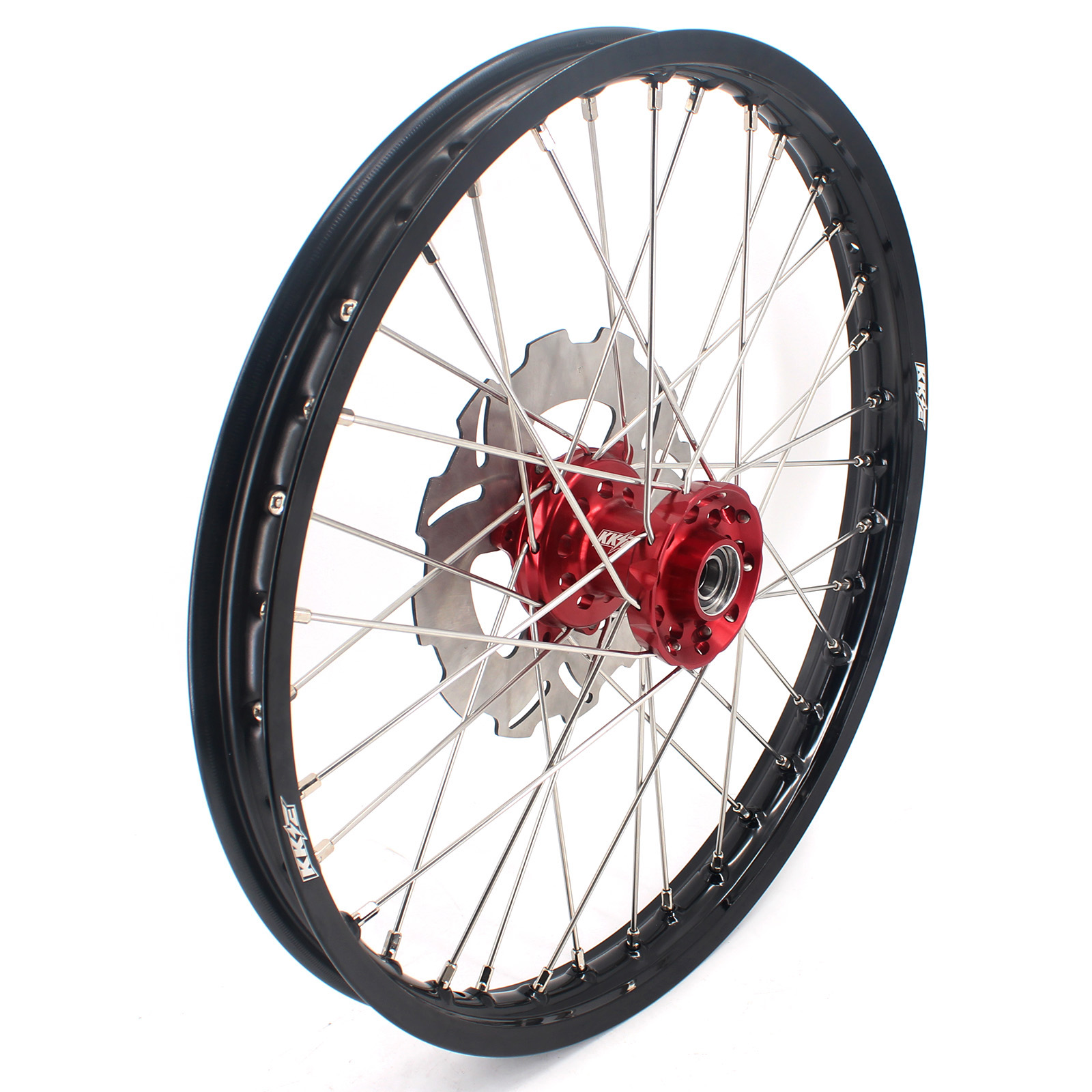 KKE 21/18 Enduro Motorcycle Wheels Rims Set Fit HONDA CRF250R 2014-2024 CRF450R 2013-2024 Red CNC Hub