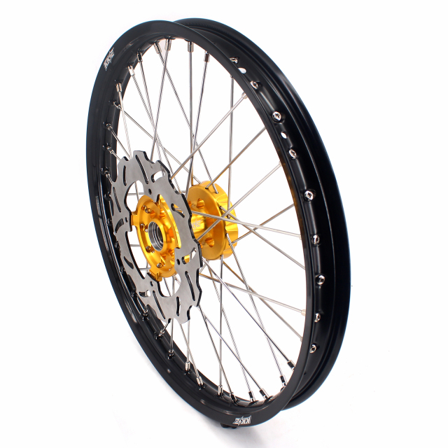 KKE 21/19 Dirtbike MX Wheels Rim Set Fit SUZUKI RMZ250 2007-2022 RMZ450 2005-2022 Gold Hub
