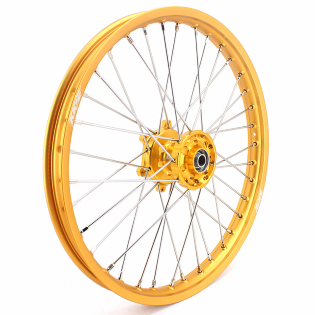 KKE 21/19 Fit SUZUKI RM125 RM250 1996-2000 Dirtbike MX Wheels Rims Set Gold Hub/Rim