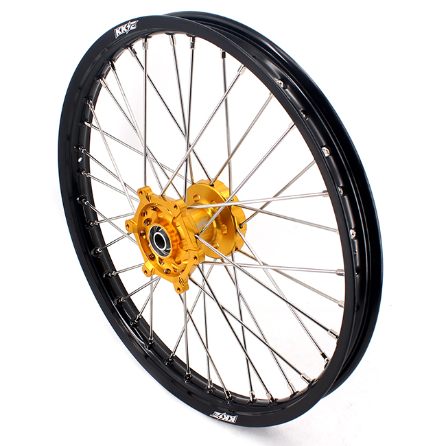 KKE 21/19 Dirt bike MX Motorcycle Wheels Rims Set Fit SUZUKI RM125 RM250 1996-2000 Gold Hub