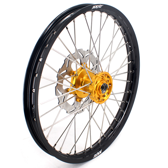 KKE 21/19 Dirtbike MX Wheels Rims Set Fit SUZUKI RM125 RM250 1996-2000 Gold Hub