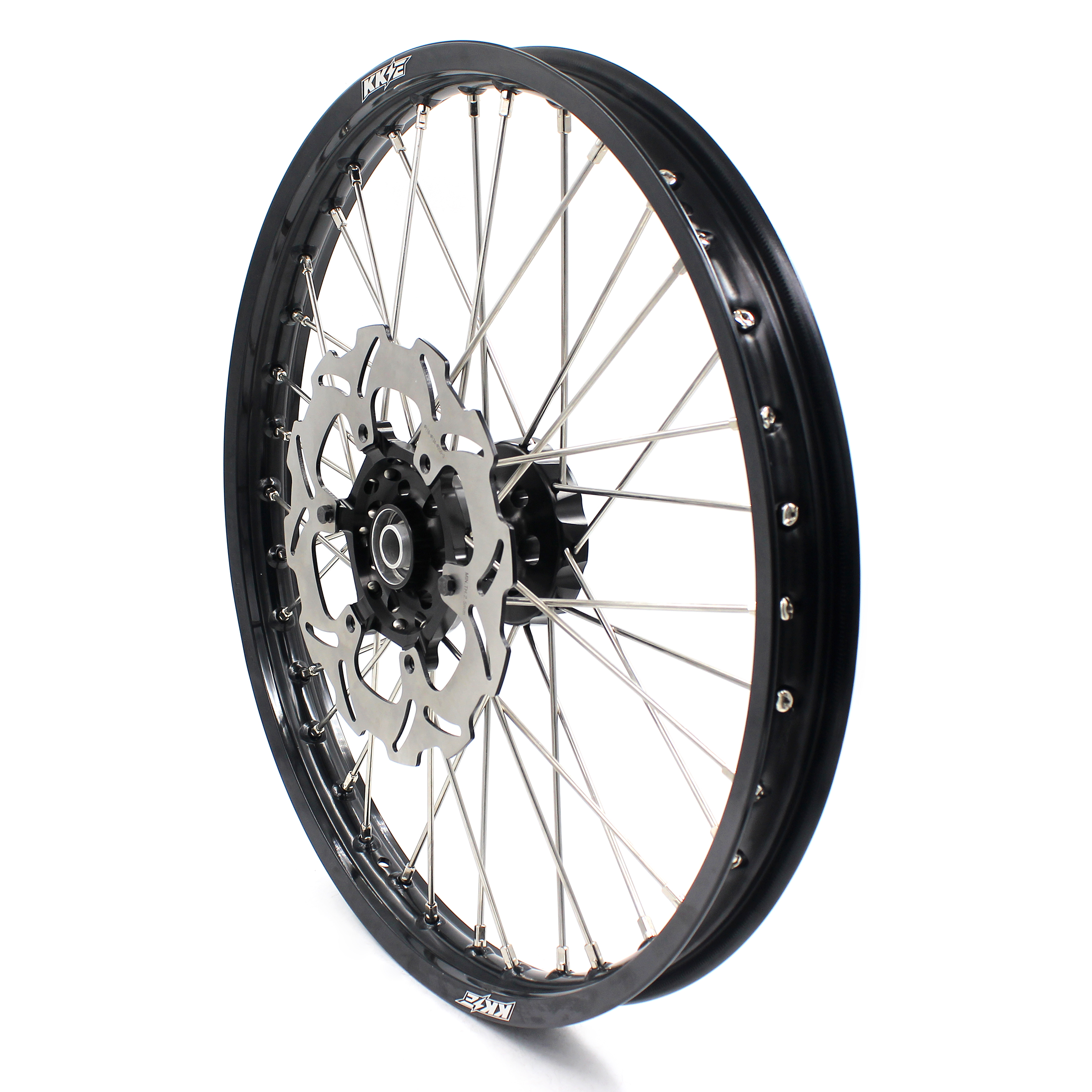 KKE 21/19 Dirt Bike MX Motorcycle Wheels Rims Set Fit SUZUKI RM125 RM250 1996-2000 Black Hub/Rim