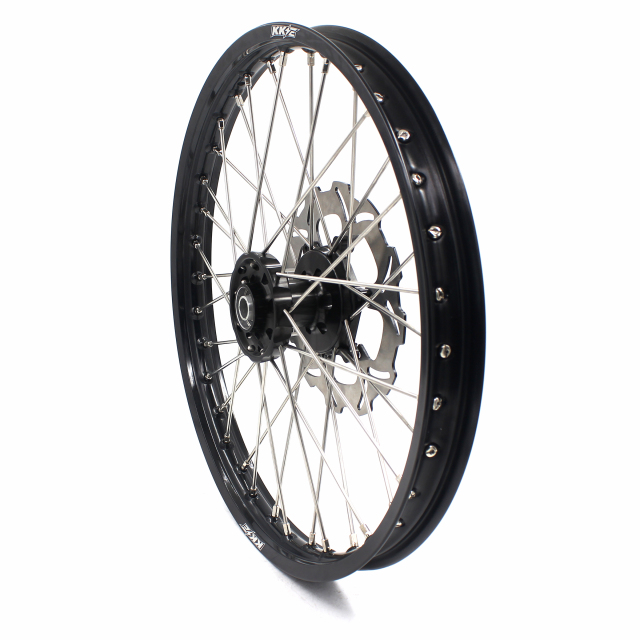 KKE 21/19 Dirtbike MX Wheels Set Fit SUZUKI RM125 RM250 1996-2000 Black Hub/Rim